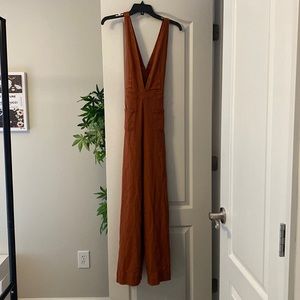Burnt Orange Denim Jumpsuit